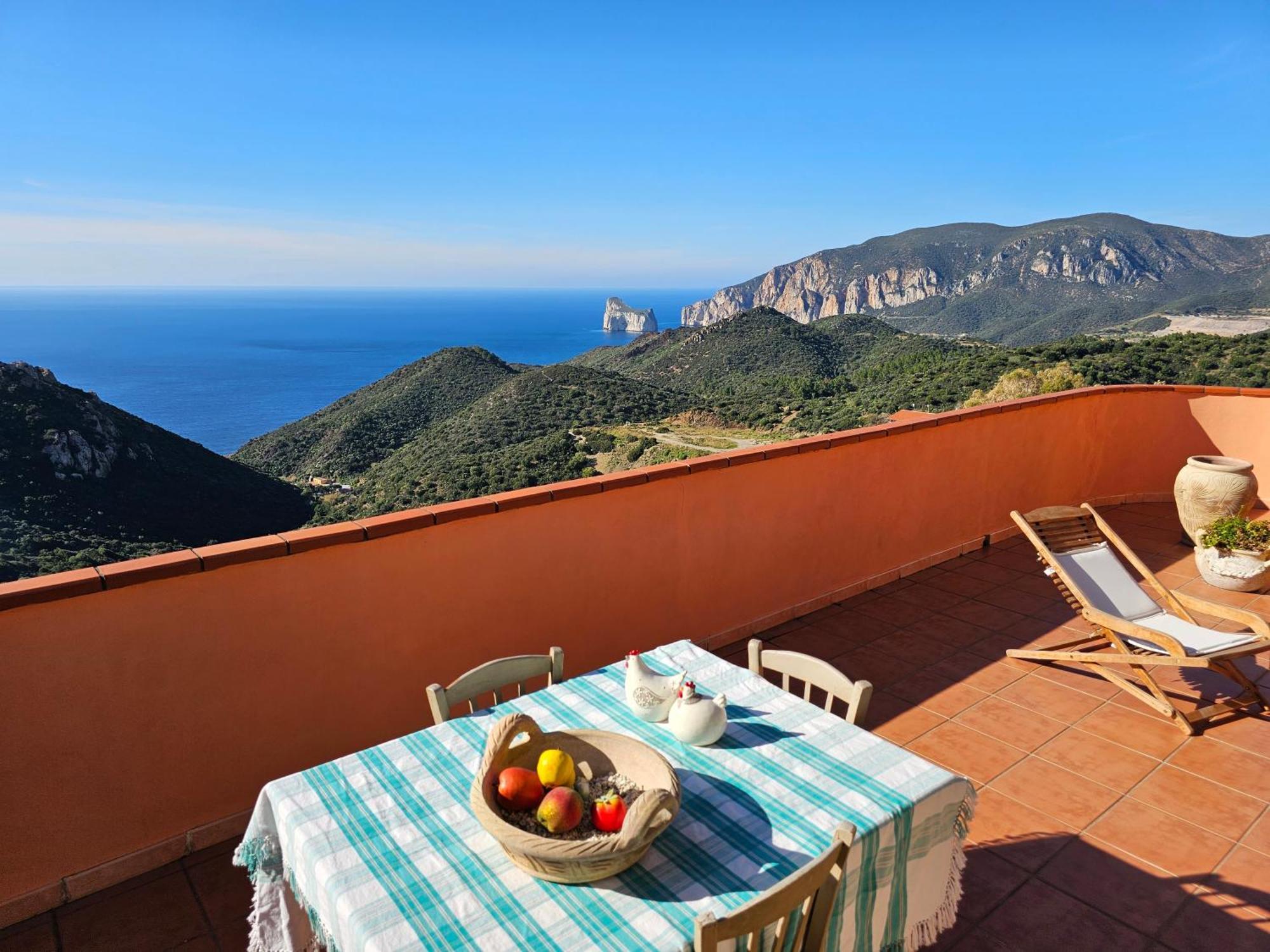 Villa Casa Con Magnifica Vista Mare Nebida Esterno foto